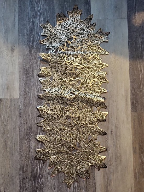 Other - 🍁 Gold Leaf Decorative Fall Table Runner Or Accent - 35.5"